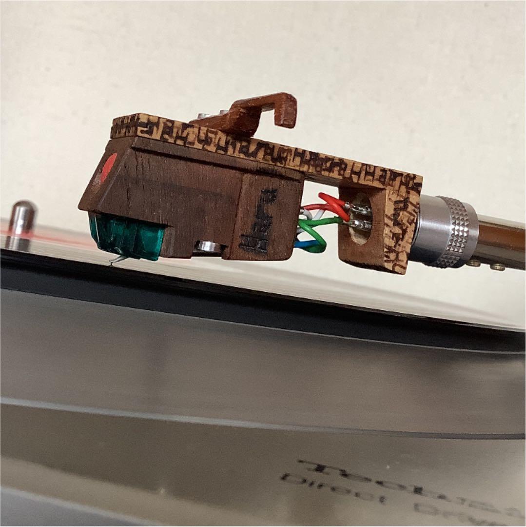 レコード関連機器、木のヘッドシェル、カートリッジ、交換針セット(計18g)