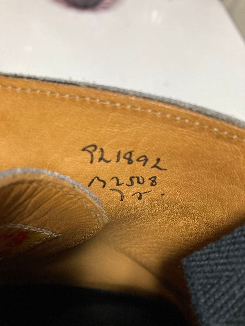 ク*ン様 トリッカーズ　M2508 カントリーブーツ　ブラックレザーハイカットブ