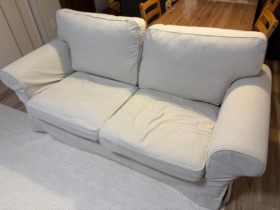 IKEA　エークトルプ　ベージュ　2人掛けソファ ソファカバーのみ