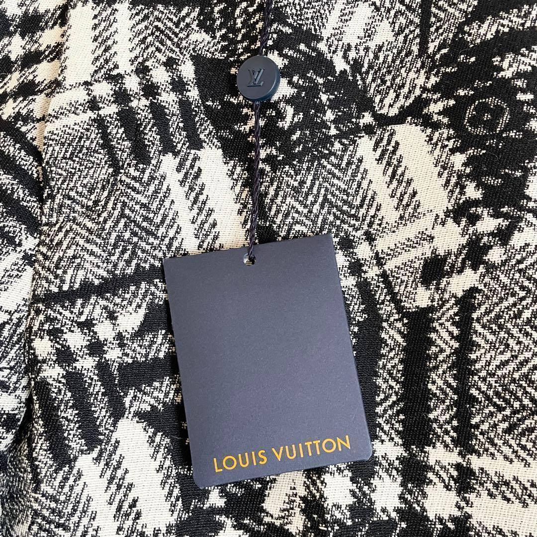 新品タグ付　ルイヴィトン　スラックス　千鳥格子　モノグラム　ブラック　Mサイズ