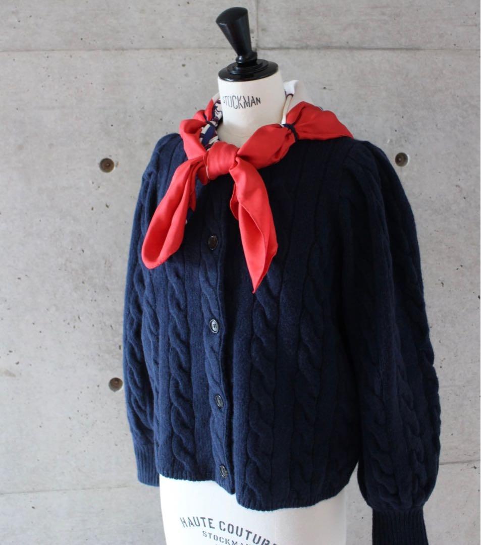 jnhearts ジェイエヌハーツ　ケーブルニットカーディガン　ネイビー