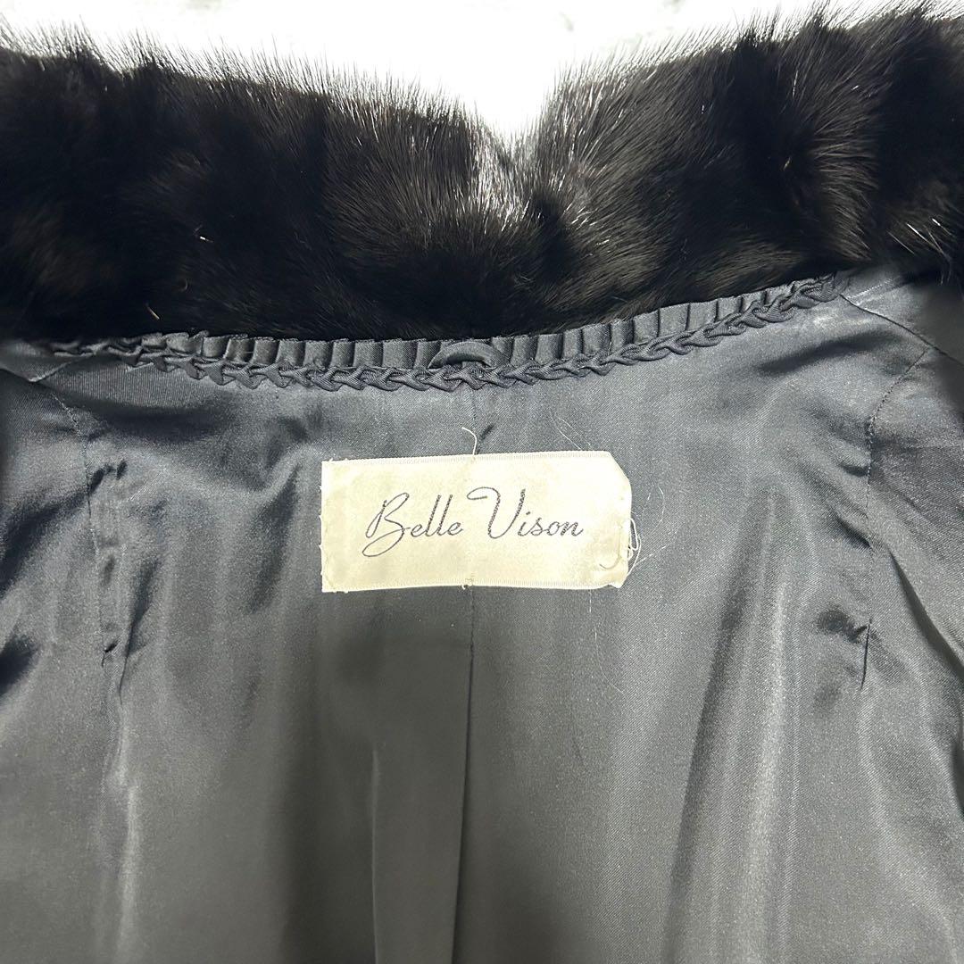 SAGA MINK ブラックミンク 本毛皮 コート 銀サガ リアルファー 艶◎