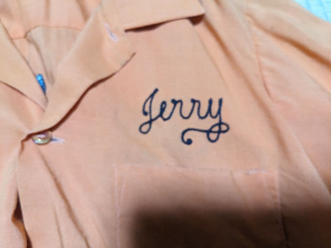 60's　ヴィンテージ　キングルイ　ボーリングシャツ　チェーンステッチ