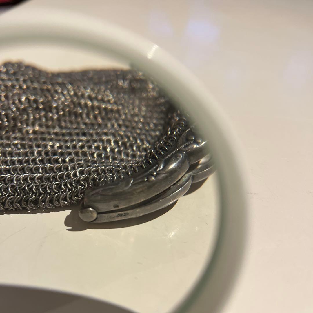 純銀製　フランスアンティーク　ヤドリギモチーフ　パース　1900年代