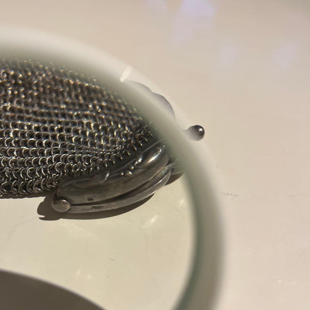 純銀製　フランスアンティーク　ヤドリギモチーフ　パース　1900年代