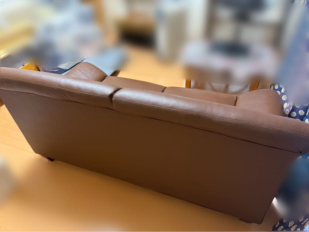 【最終値下金額】本革　ブラウン　ソファ　2人掛け