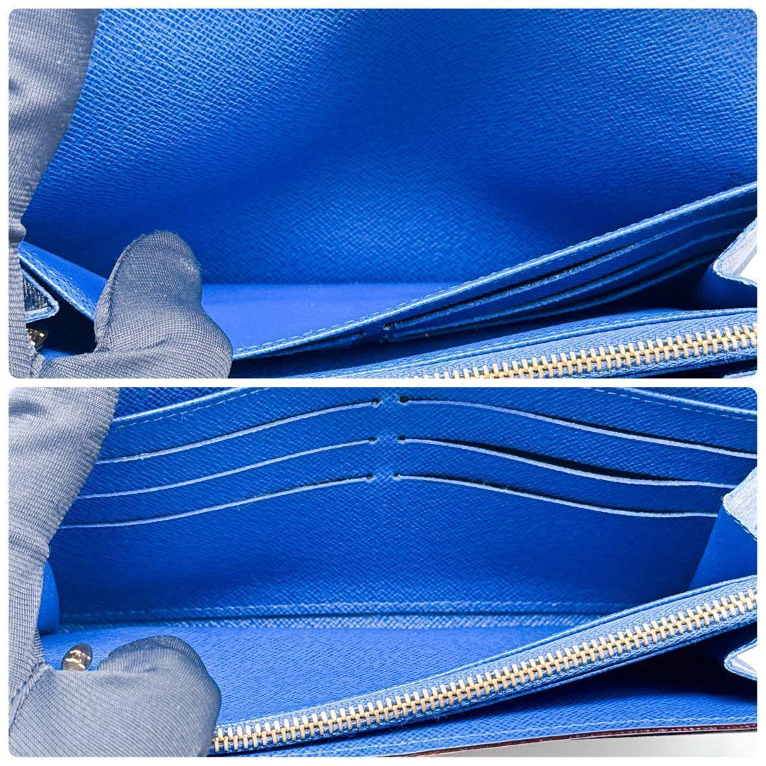 ルイヴィトン モノグラム ポルトフォイユ サラ マルチカラー 長財布 青 ブルー