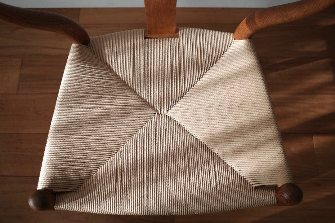 極美品【ヴィンテージ yチェア】オーク ペーパーコード新品