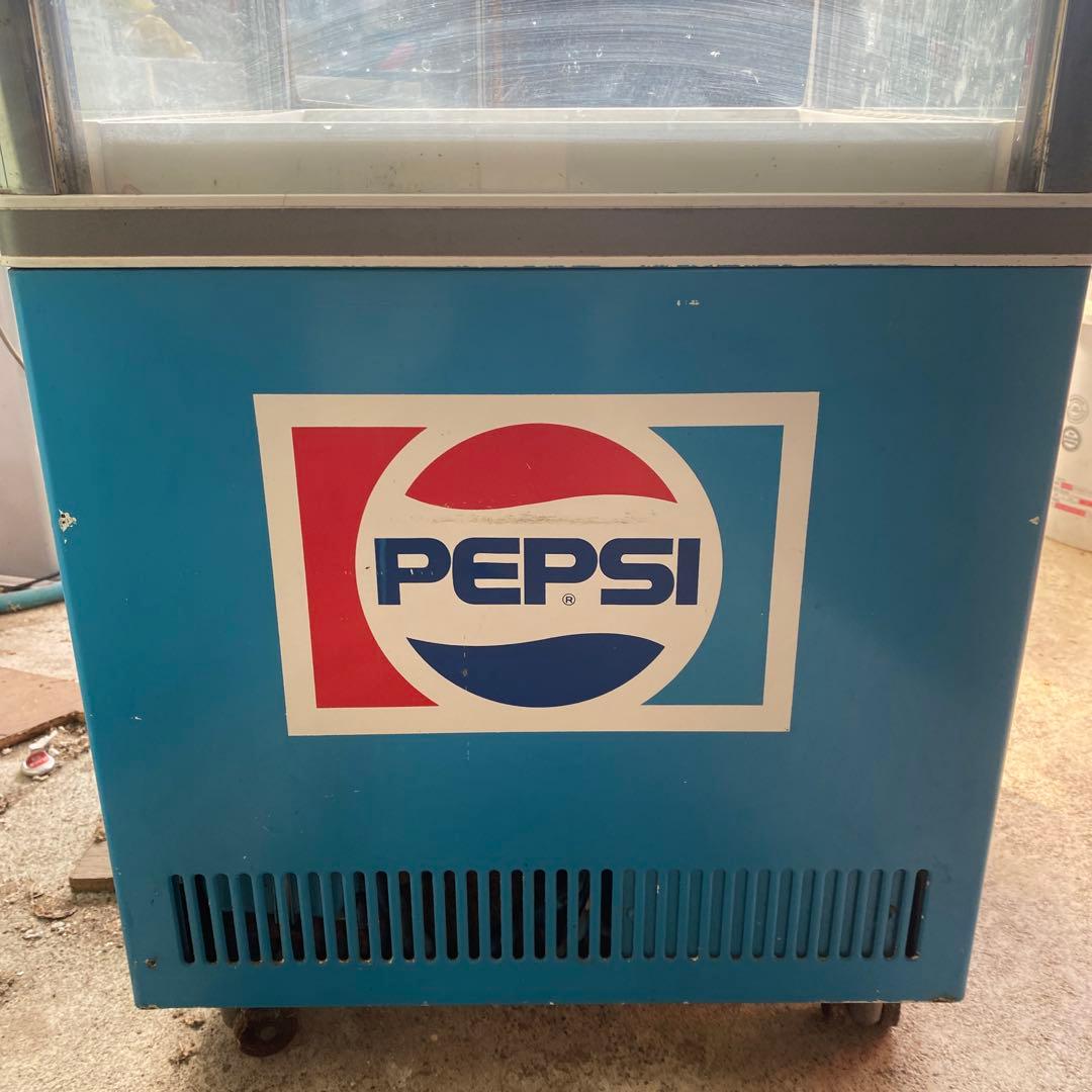 昭和　レトロ　PEPSI 冷蔵庫 SANDEN 3棚付き