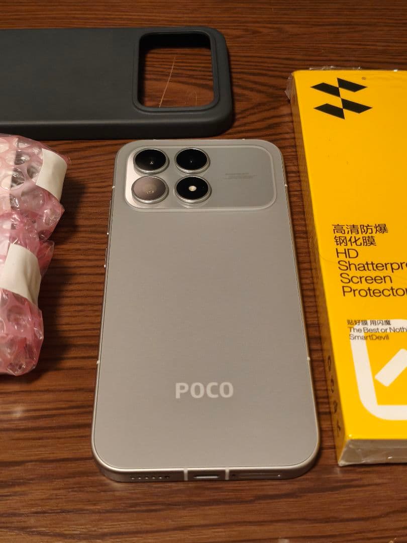 POCO F8 PRO シルバー 256GB 美品 ケース、フィルム付き