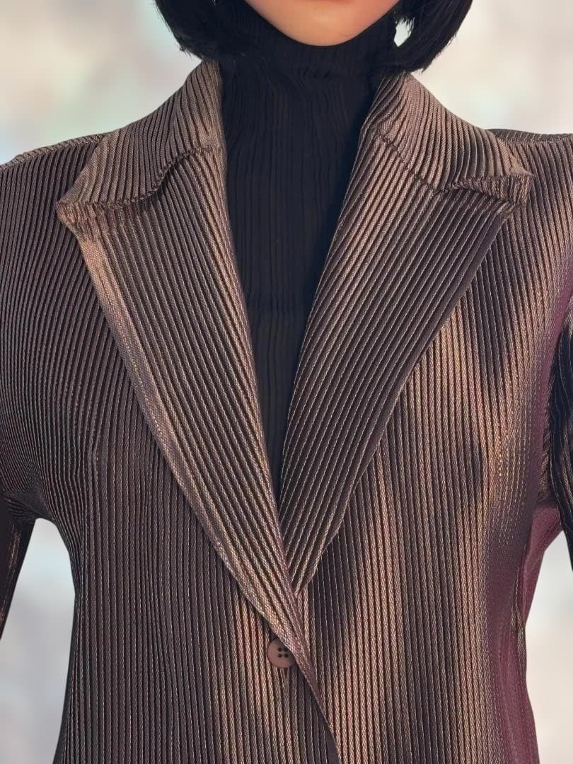 [希少] ISSEY MIYAKE　しっかりとしたプリーツ ジャケット