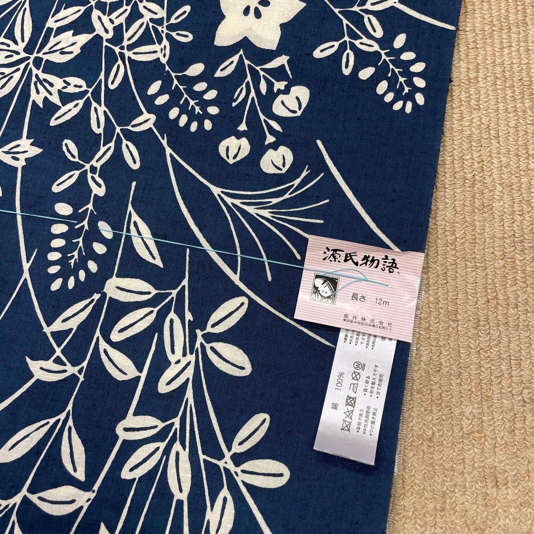 新品 源氏物語 みゆき紬 おしゃれゆかた 浴衣 本染 注染 綿紬 夏着物 和装