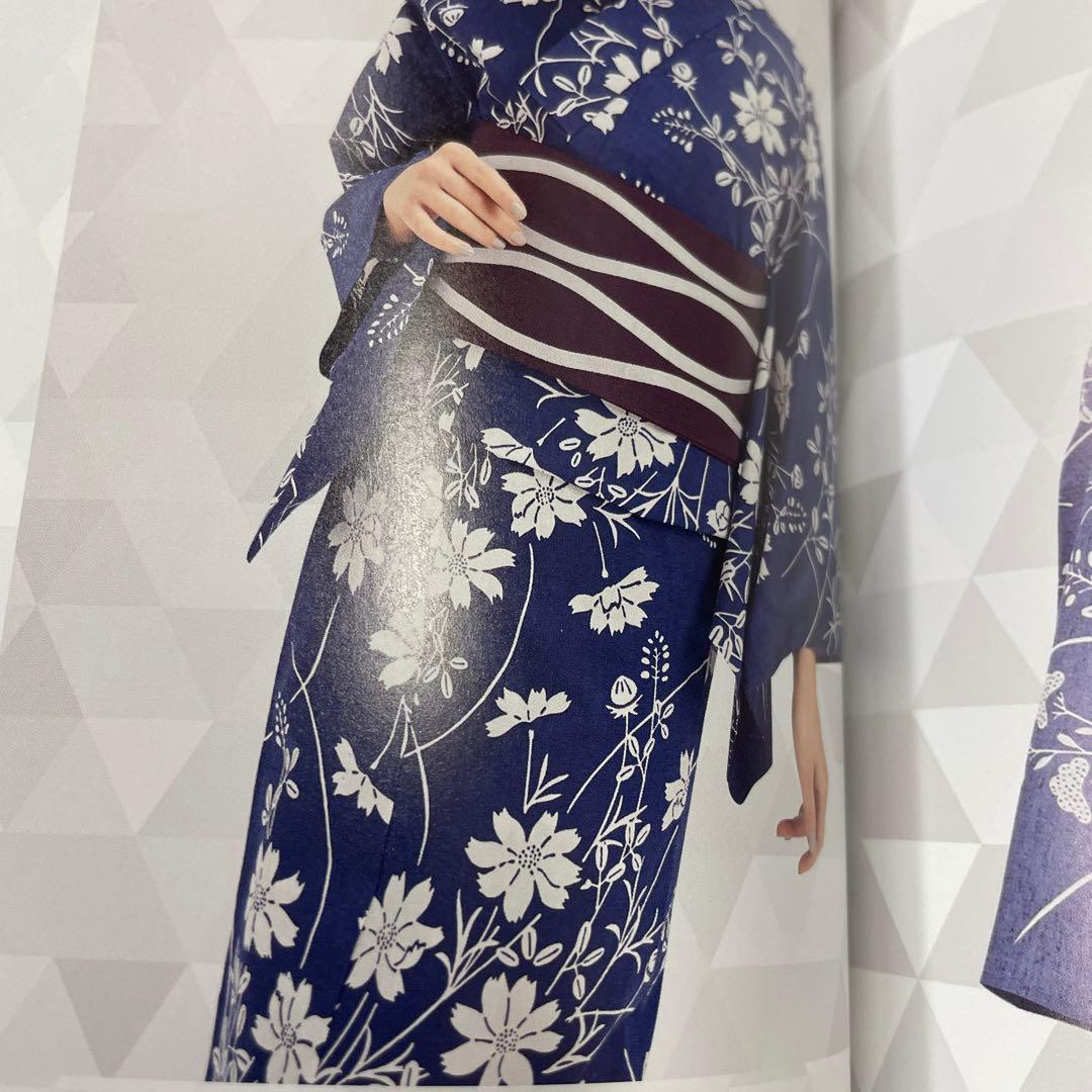 新品 源氏物語 みゆき紬 おしゃれゆかた 浴衣 本染 注染 綿紬 夏着物 和装