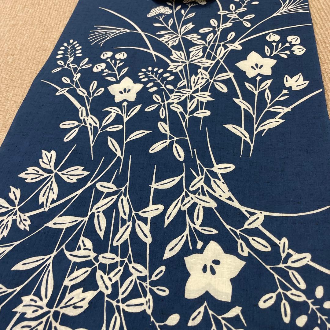 新品 源氏物語 みゆき紬 おしゃれゆかた 浴衣 本染 注染 綿紬 夏着物 和装