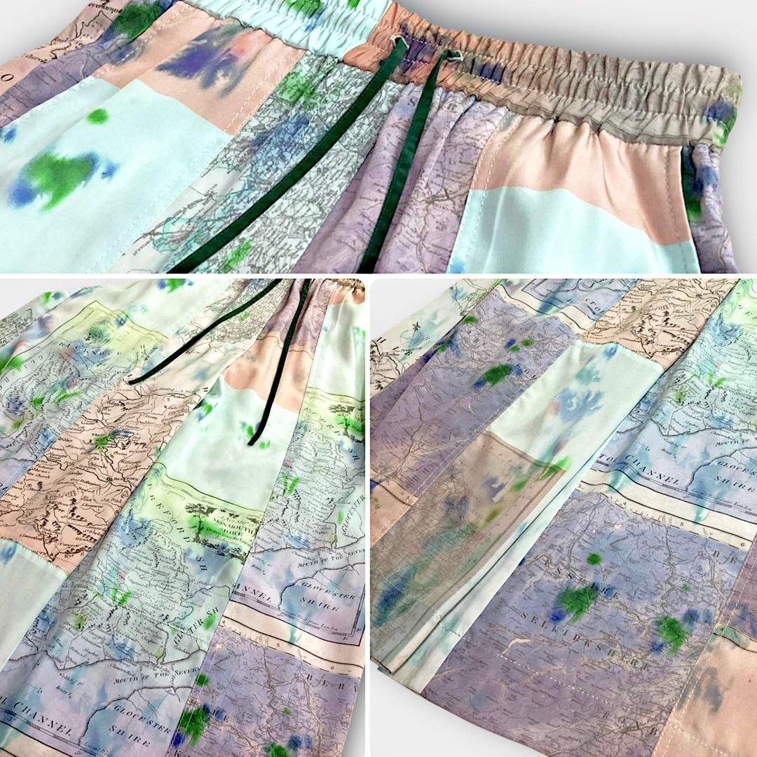 【美品】Paul Smith⭐️マッププリント パンツ38 総柄