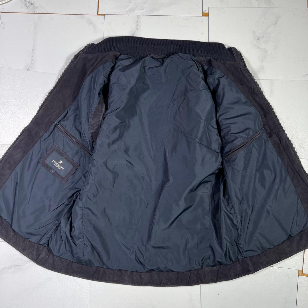 HACKETT LONDON ハケットロンドン レザーベスト L ネイビー