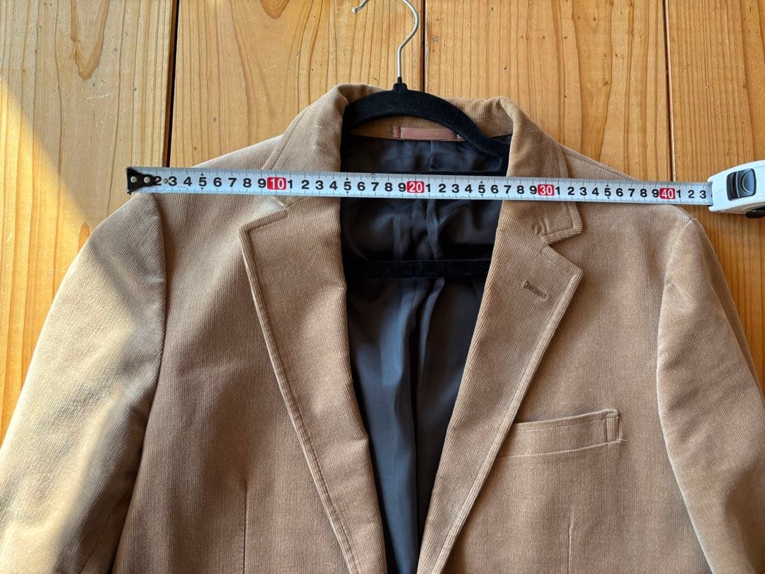 ベージュ コーデュロイ テーラードジャケット