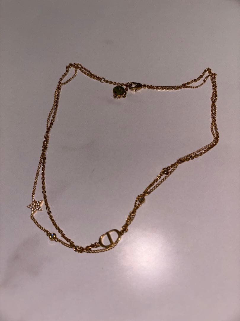 DIORゴールド 多重チェーン ネックレス
