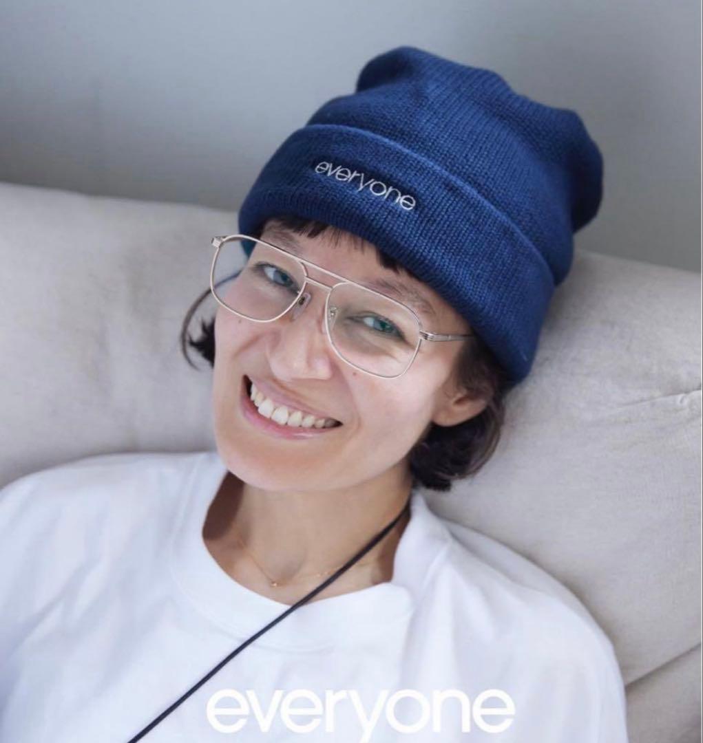 everyone ニット帽 COMESANDGOES ブラック