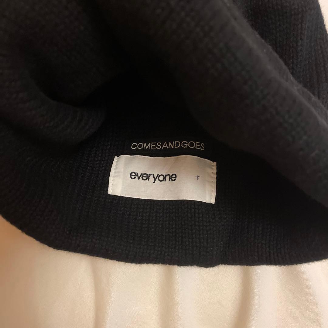 everyone ニット帽 COMESANDGOES ブラック
