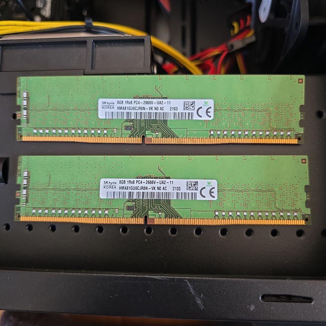 SK hynix DDR4-2666 PC4-21300 16GB 8GB×2枚