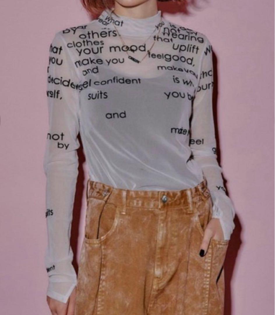 Flocky Print Sheer Turtle Neck メゾンスペシャル