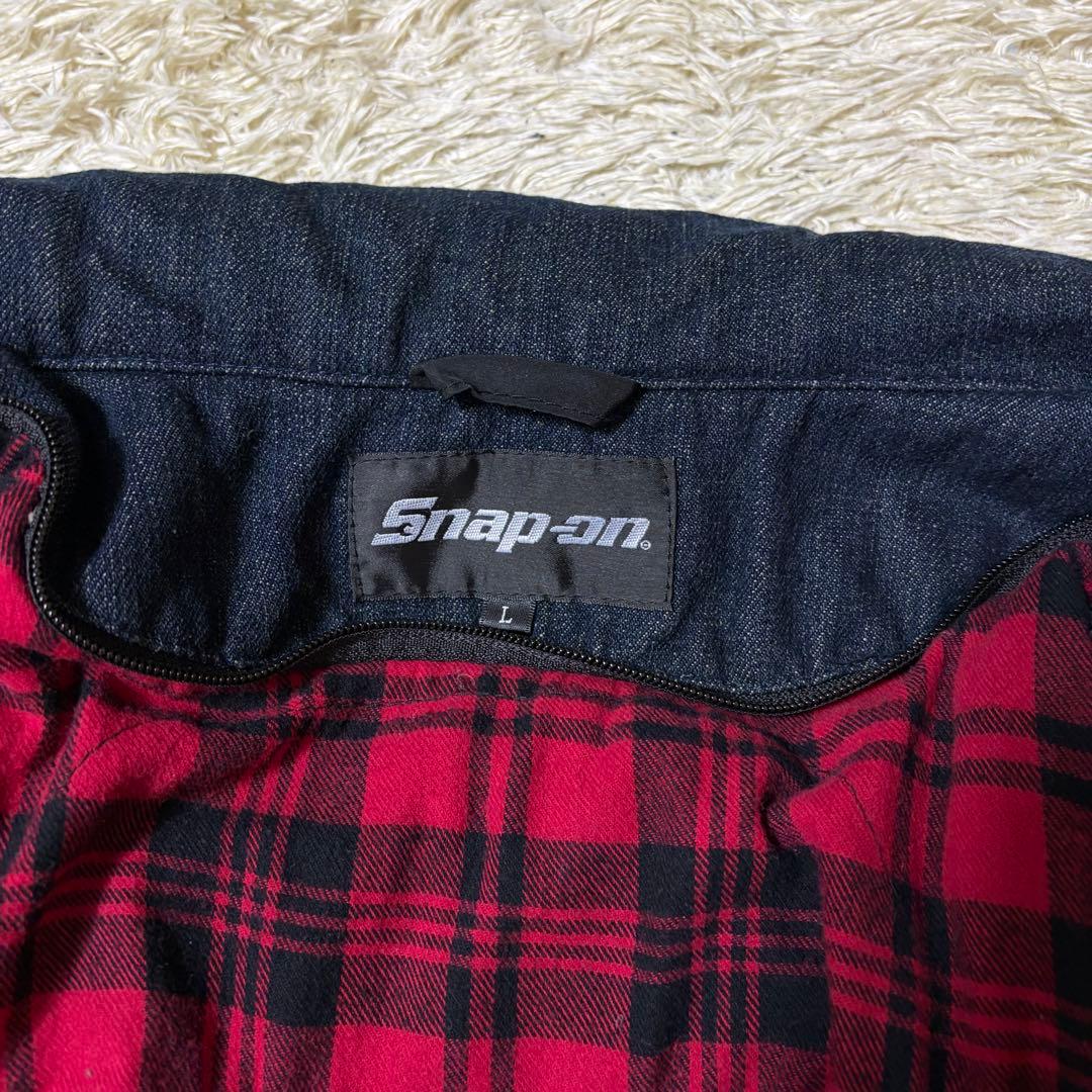 スナップオン Snap-on デニム バイクジャケット 中綿 冬 　ライディング