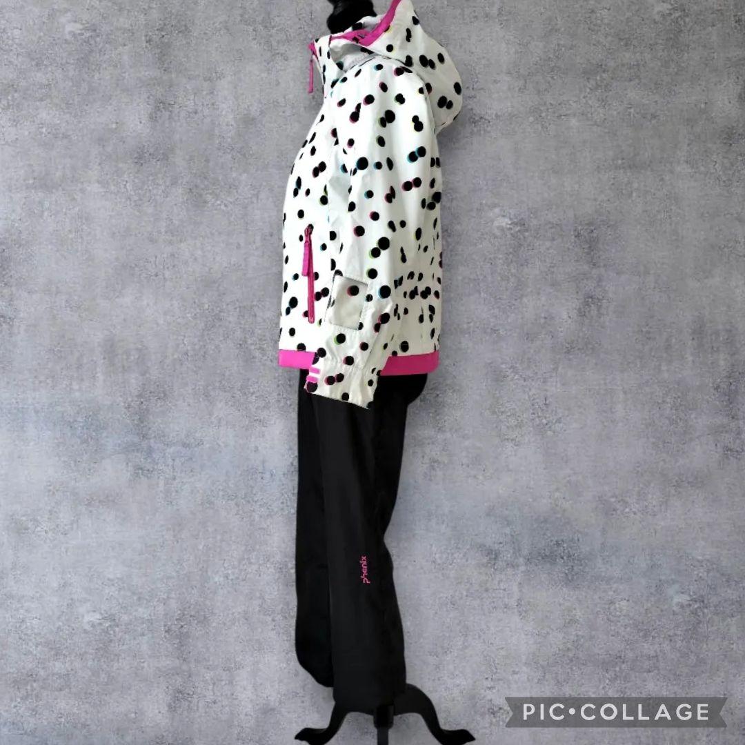 美品 Phenix フェニックス ガールズ スキーウェア 上下 150 ドット柄