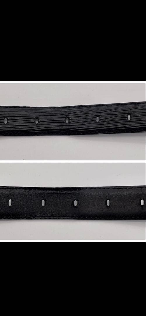 ルイヴィトン サンチュール レザーべルト ゴールドバックル　黒　110 44