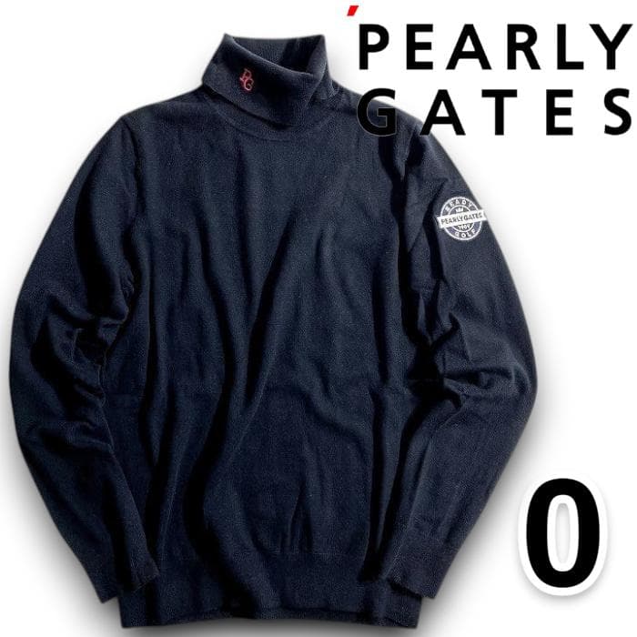 パーリーゲイツ ゴルフ カシミヤタッチ タートルネック 長袖 ニット ウェア 0