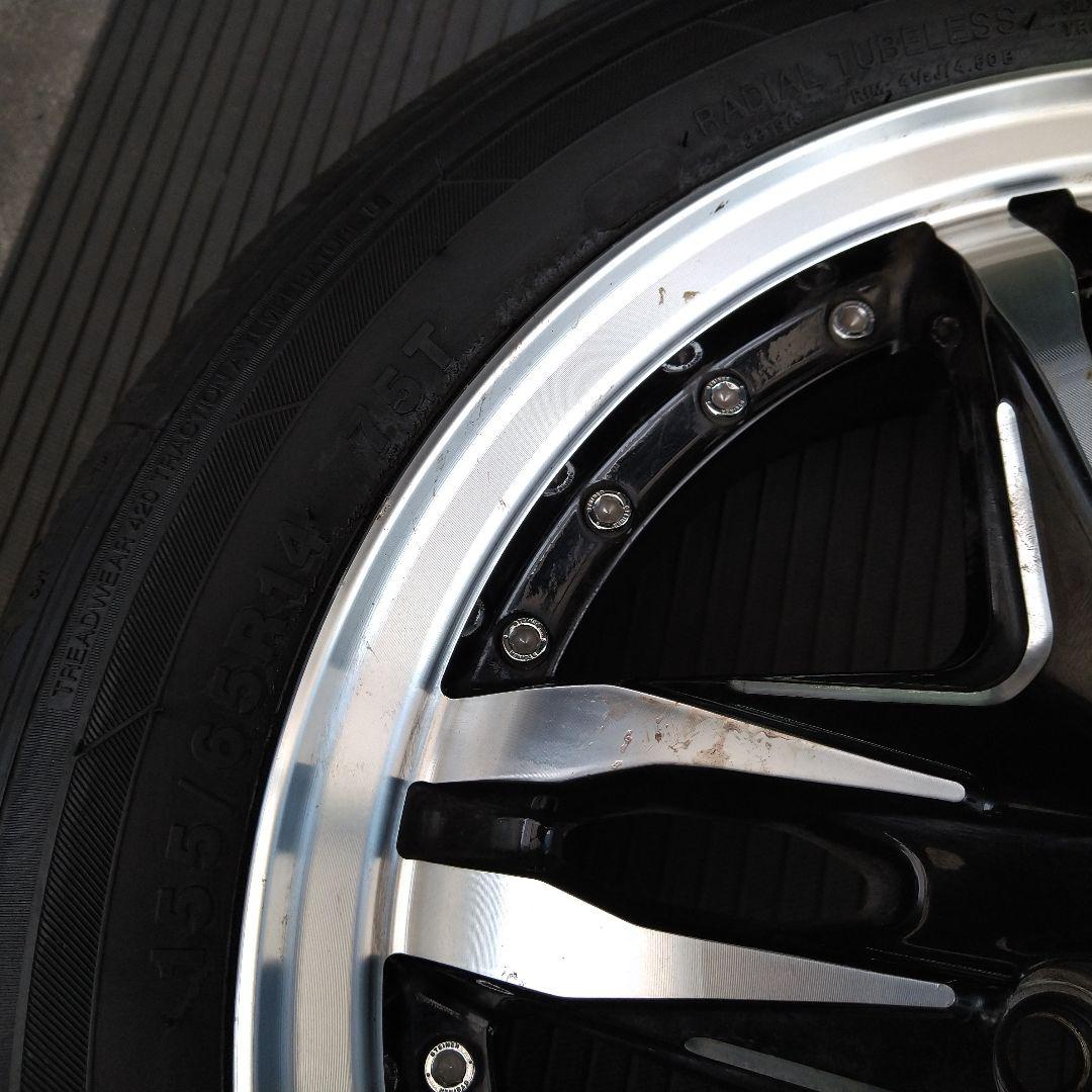 ★社外アルミホイール 155/65R14MILEVER MP270 24年製4本