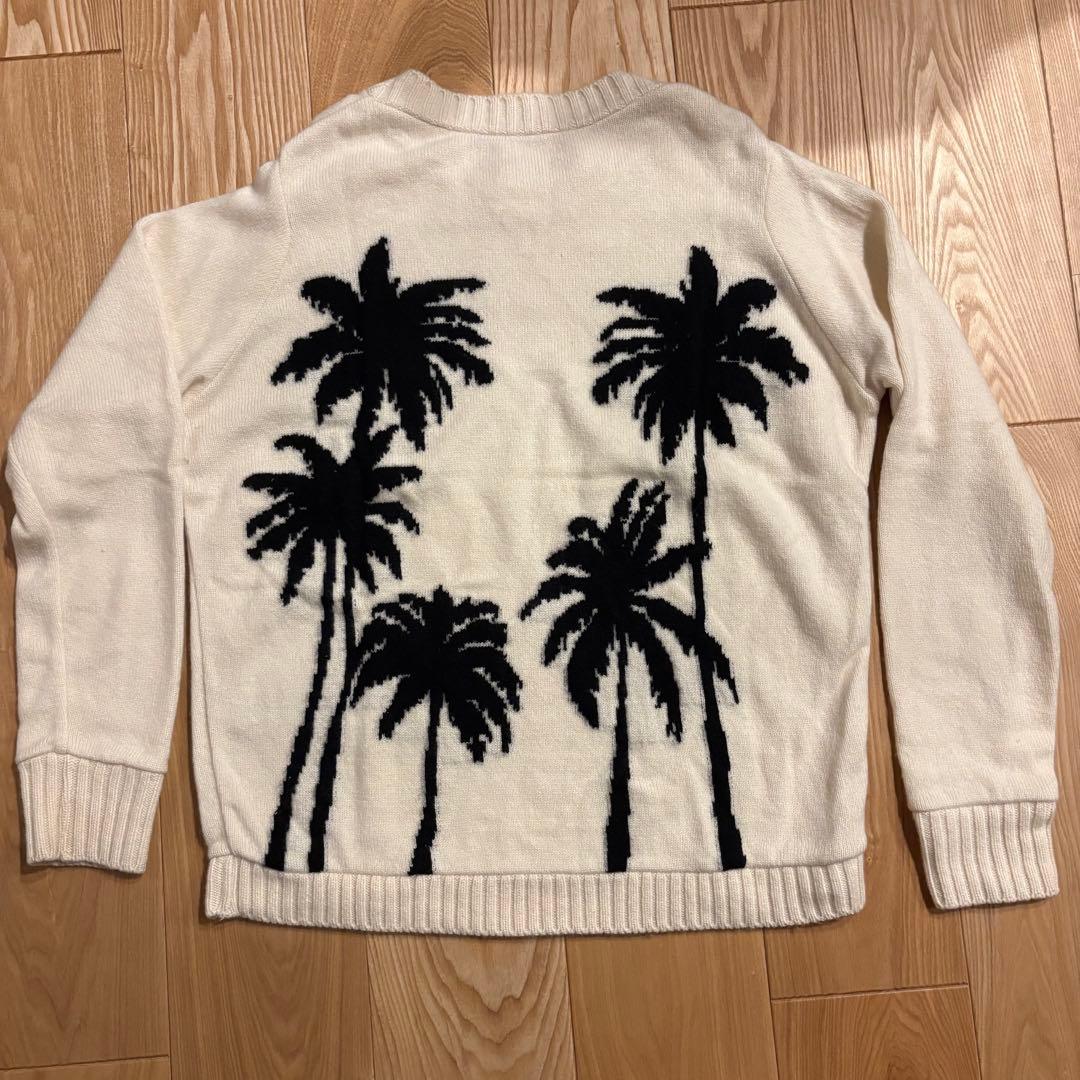 エルダーステイツマン　パームツリー　白　カシミヤ