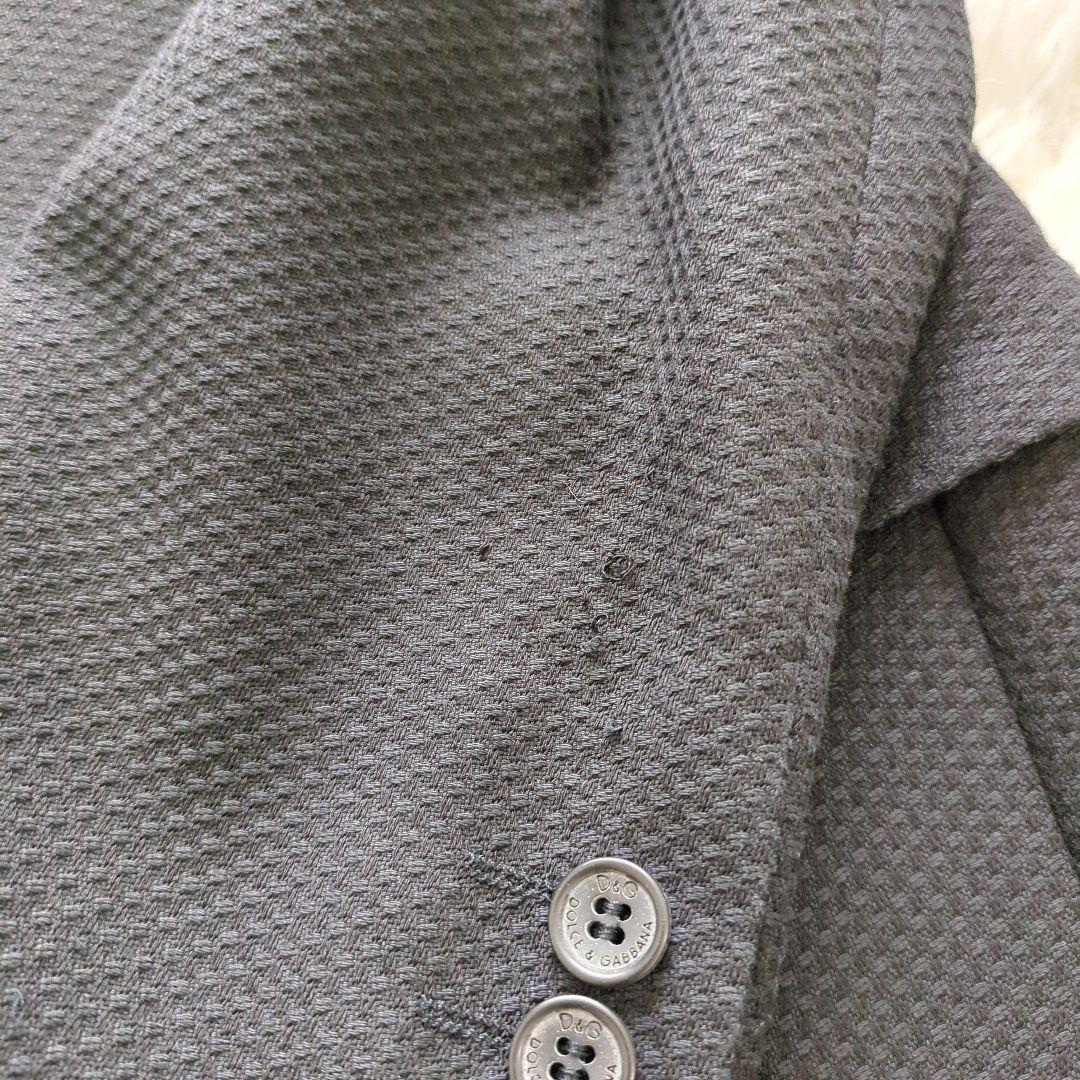 【鑑定済】Dolce&Gabbana　スーツセットアップ　ブラック　総裏　格子柄