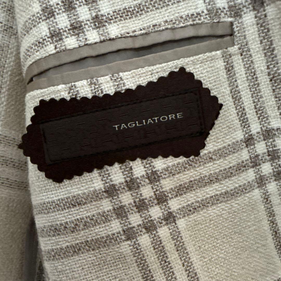 TAGLIATORE チェック柄 ビジネスジャケット メンズL