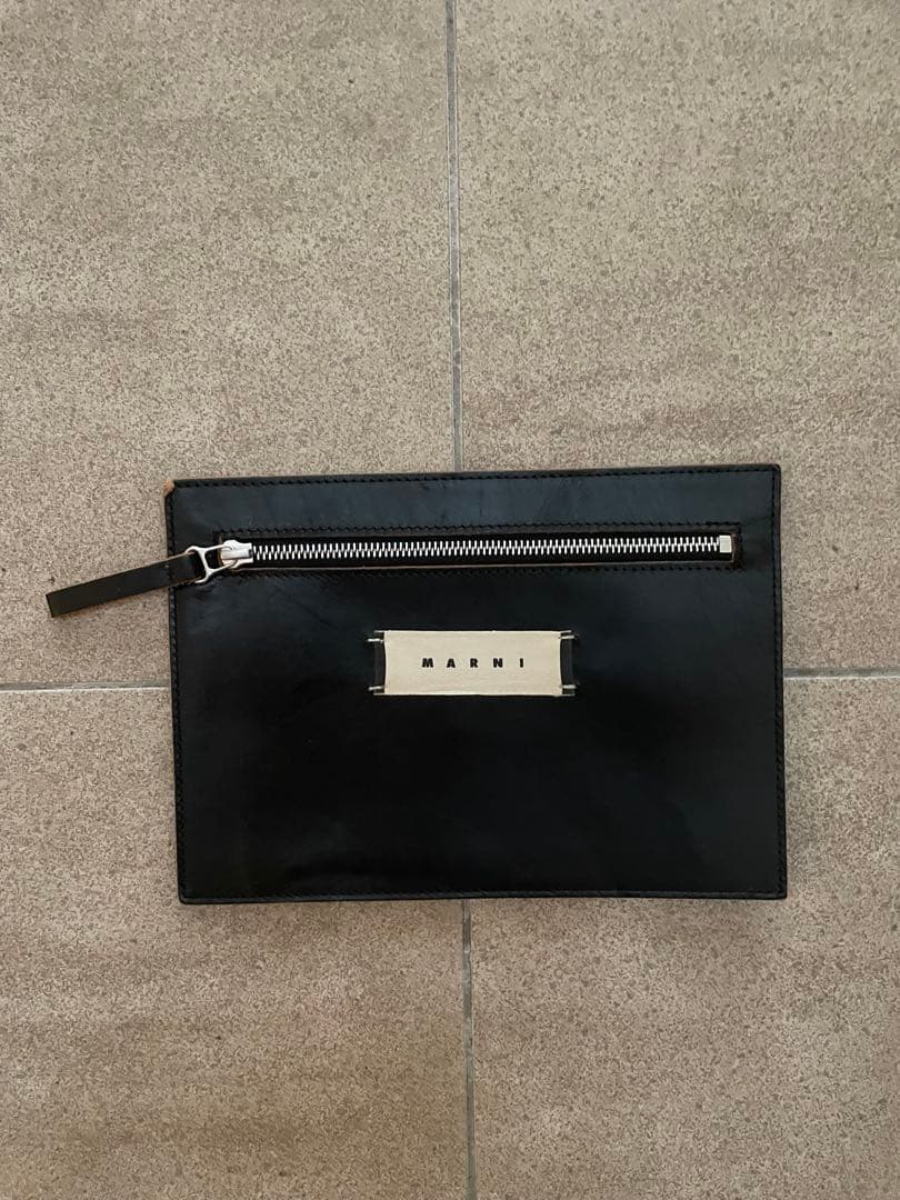 マルニ　MARNIキャンバストートバッグ ネイビー