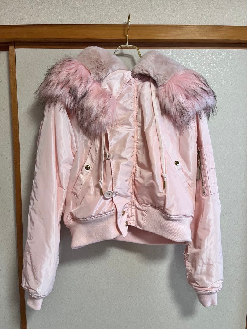 onespo ワンスポ N-2B ボリュームファージャケット　ピンク