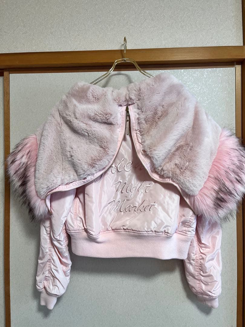 onespo ワンスポ N-2B ボリュームファージャケット　ピンク