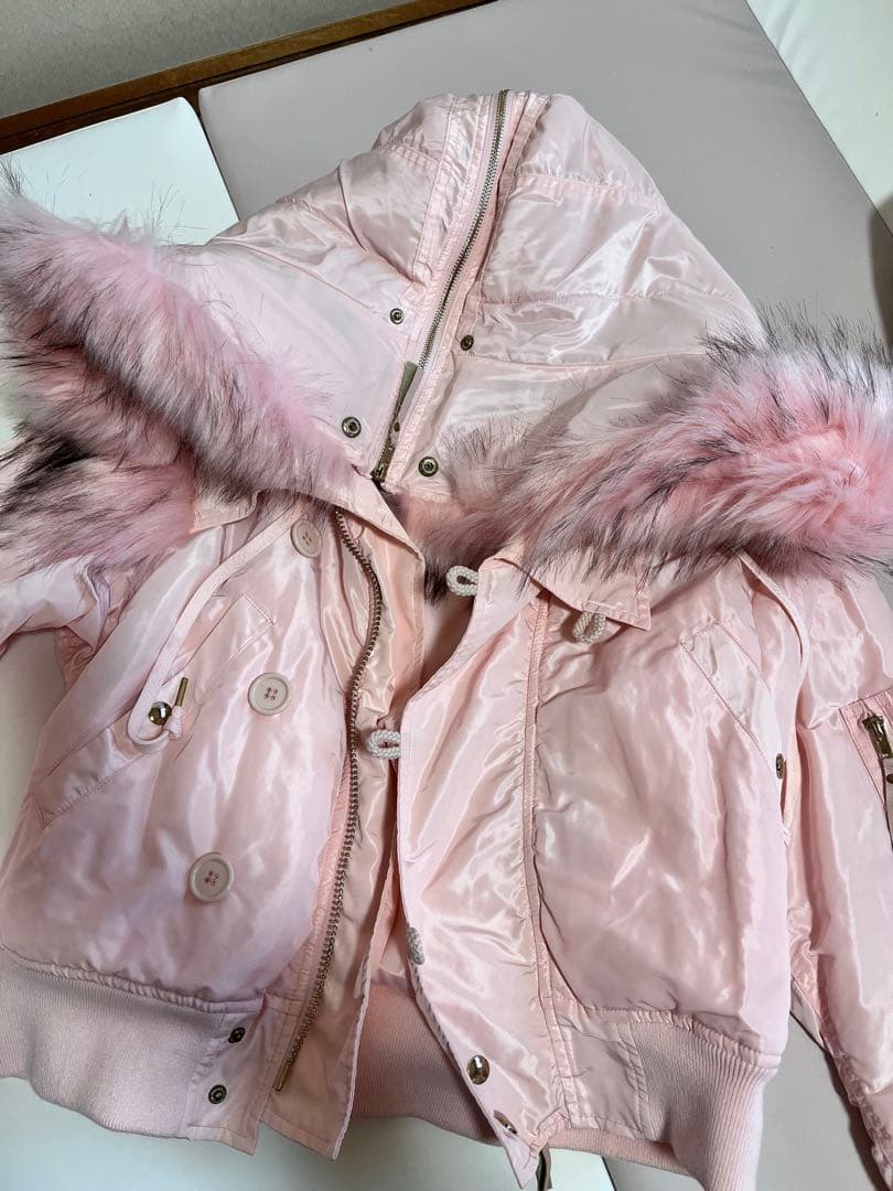 onespo ワンスポ N-2B ボリュームファージャケット　ピンク