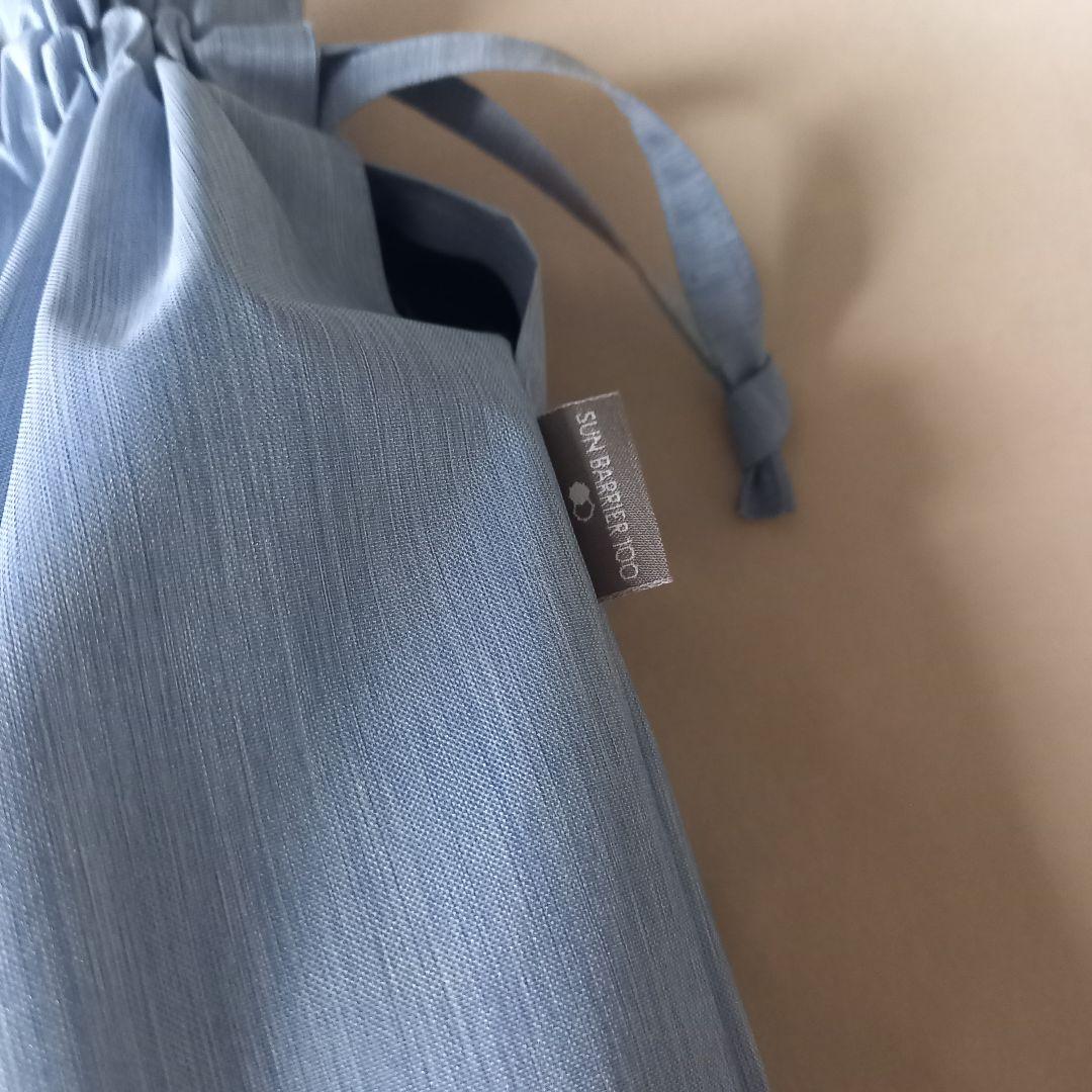 サンバリア100 ２段折 フリル フロスト ブルー 日傘 UV 遮光 日傘