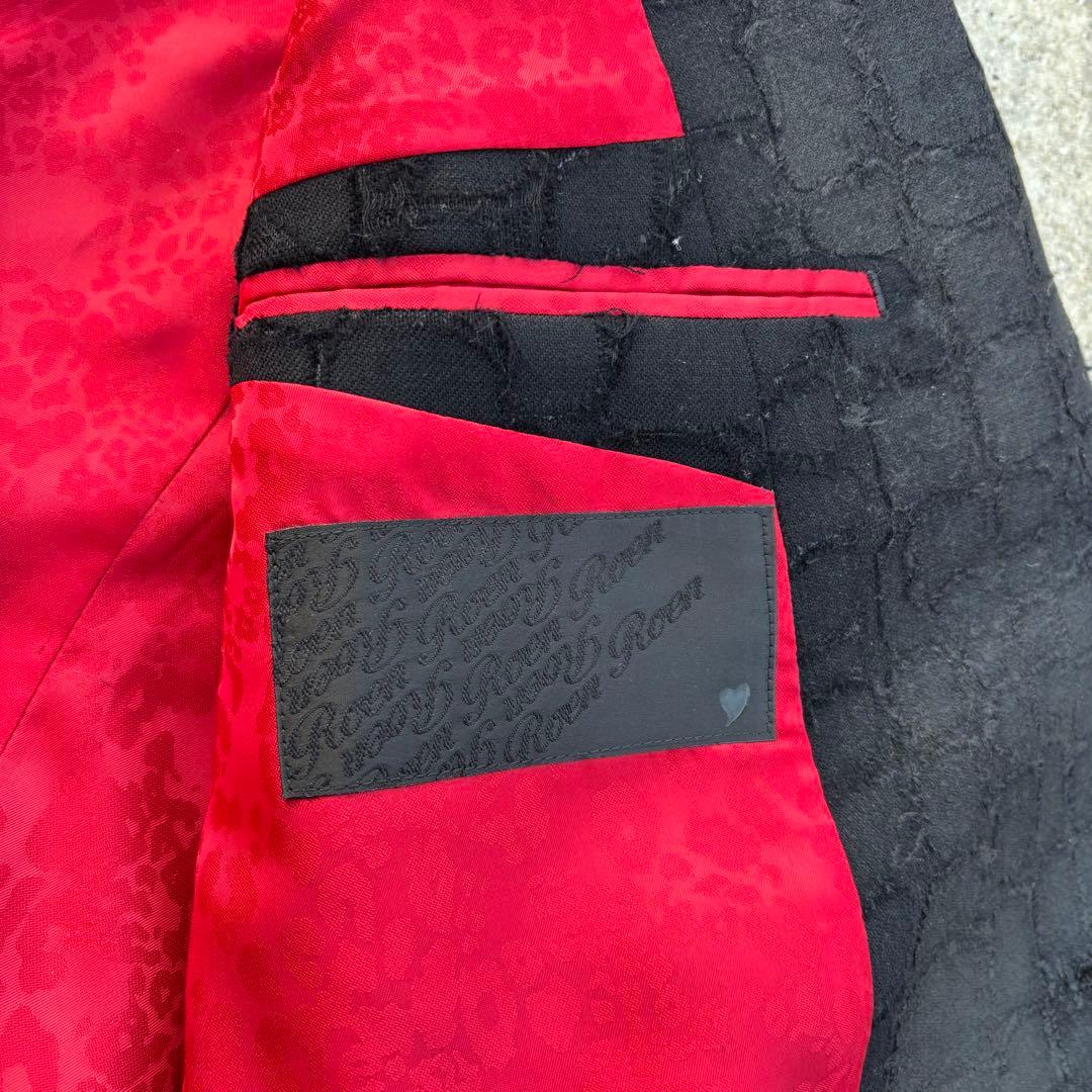 ROEN クロコ型押し テーラードジャケット 赤裏地 アーカイブ V系 ロック