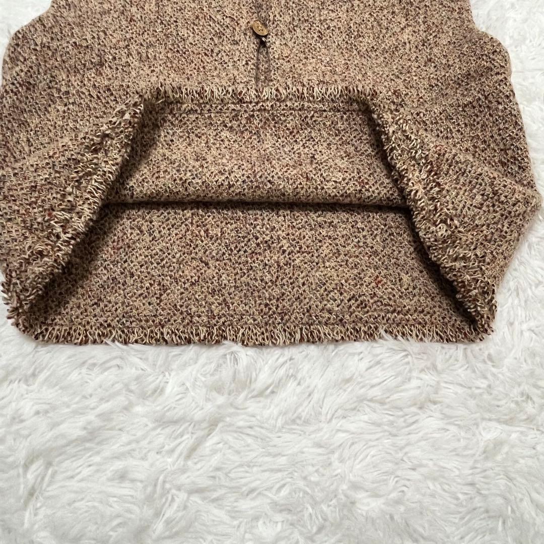 umii 908 45rpm ツィードベスト フリンジ ウール モヘア混 S