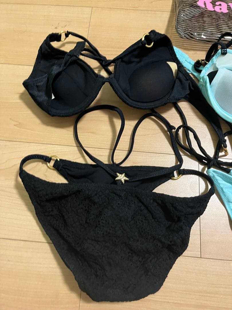 Ravijour セパレート水着 ブラック 水色 2点セット　美品