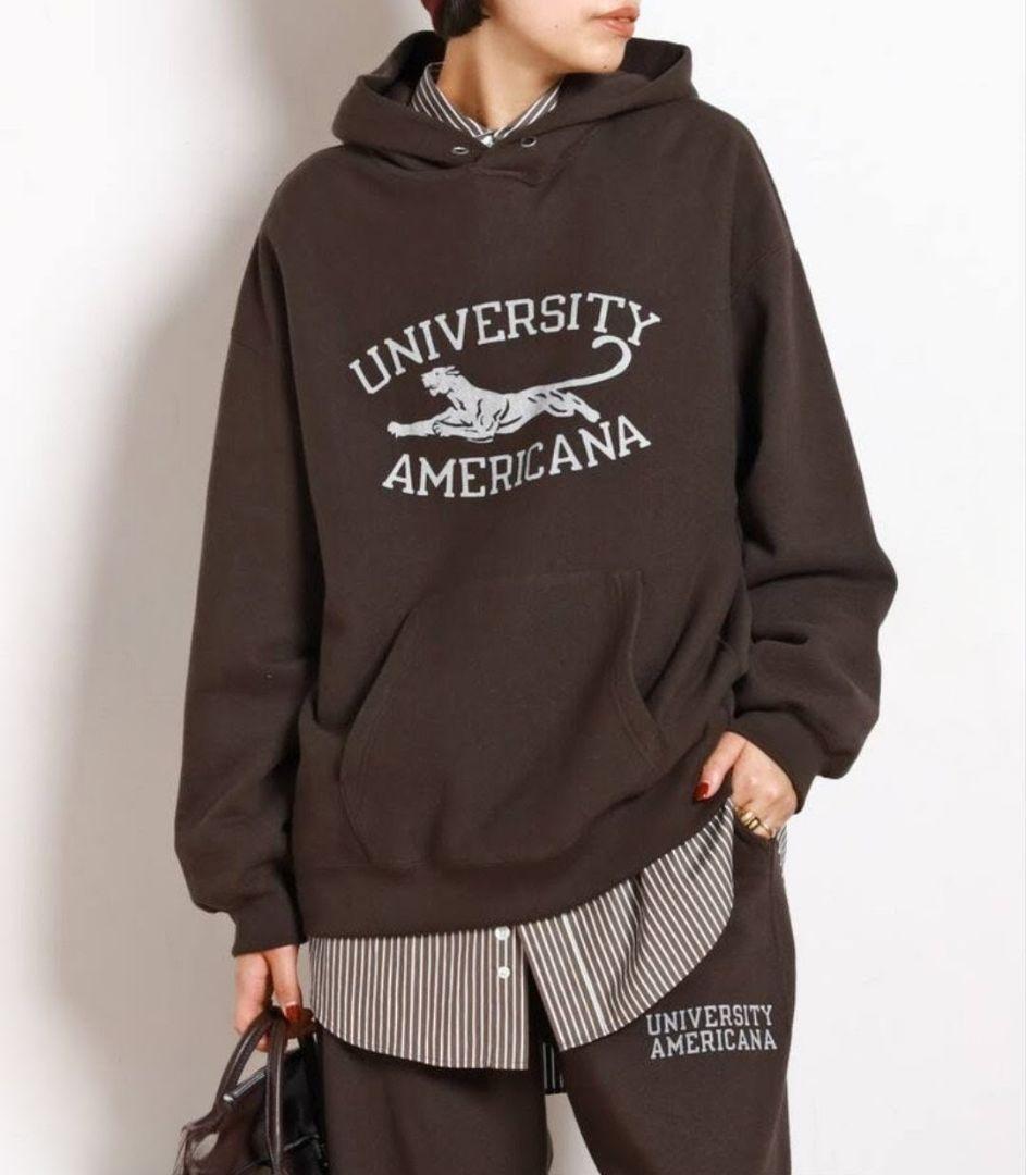 AP STUDIO アメリカーナ tiger collegeフーディプルオーバー