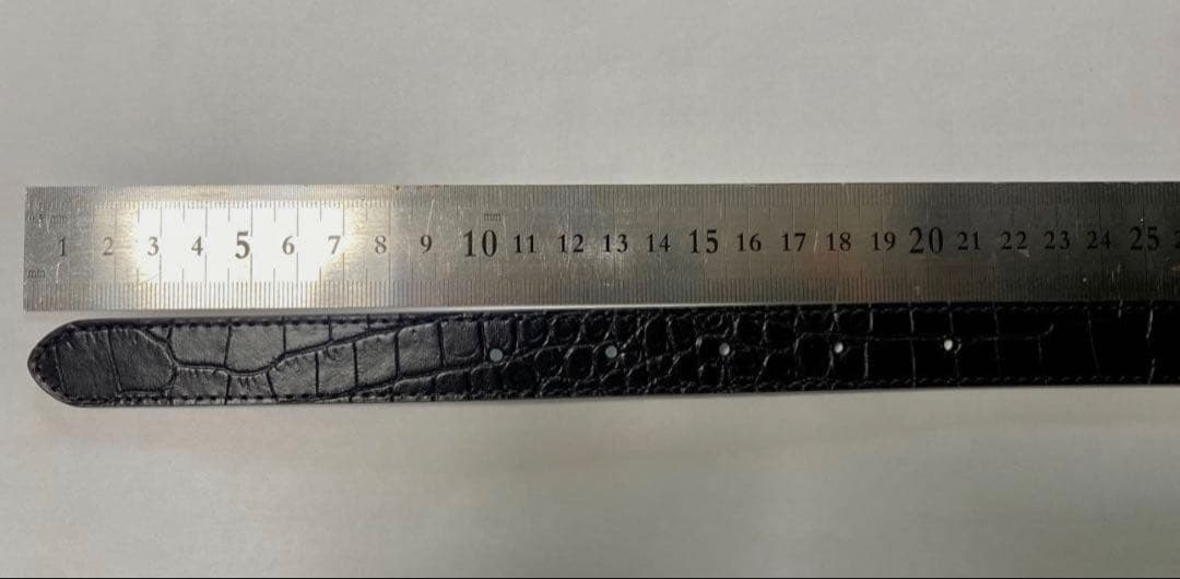 Ralph Lauren レディース クロコダイル調ベルト