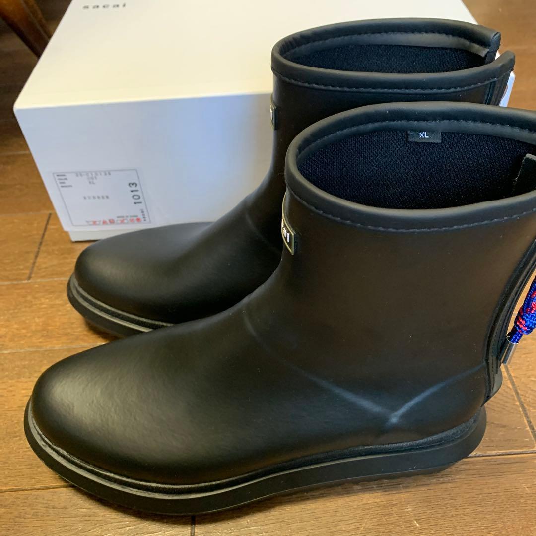 sacai サカイ ラバーブーツ BLACK XLサイズ