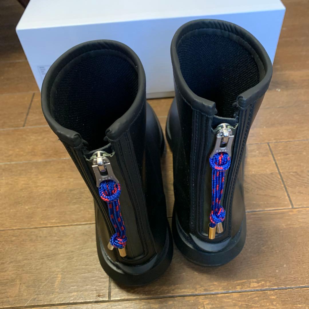 sacai サカイ ラバーブーツ BLACK XLサイズ