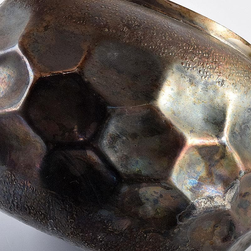 煎茶道具　いぶし銀　槌目　銀瓶　湯沸　急須　重さ約262g　C　8043