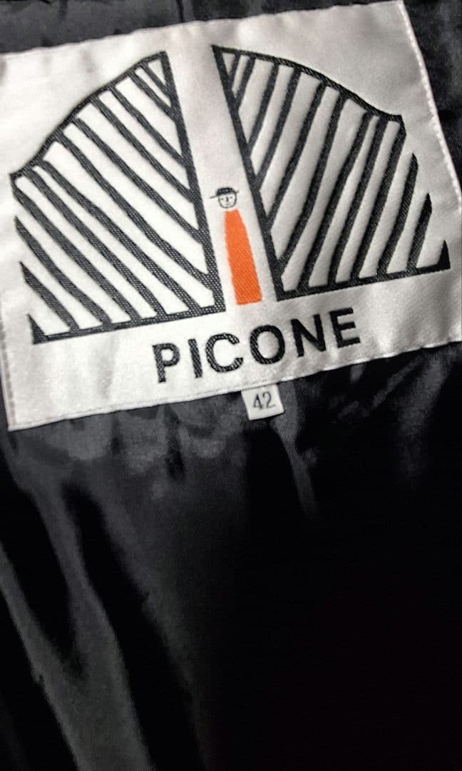 ★ピッコーネ ♪ウールフーデッドコート42サイズ★美品ブラック