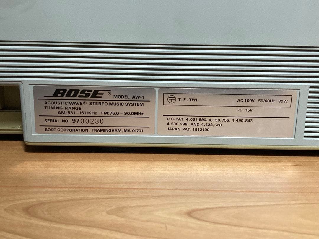 BOSE　AW -1　後期型　レストア済　動作品