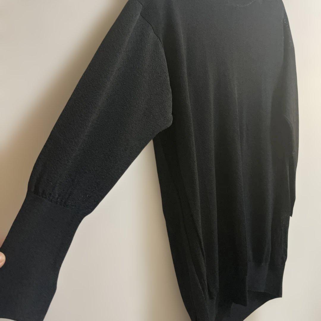 美品　セオリーリュクス　ブラック　黒　カットソー　トップス　シンプル　38号